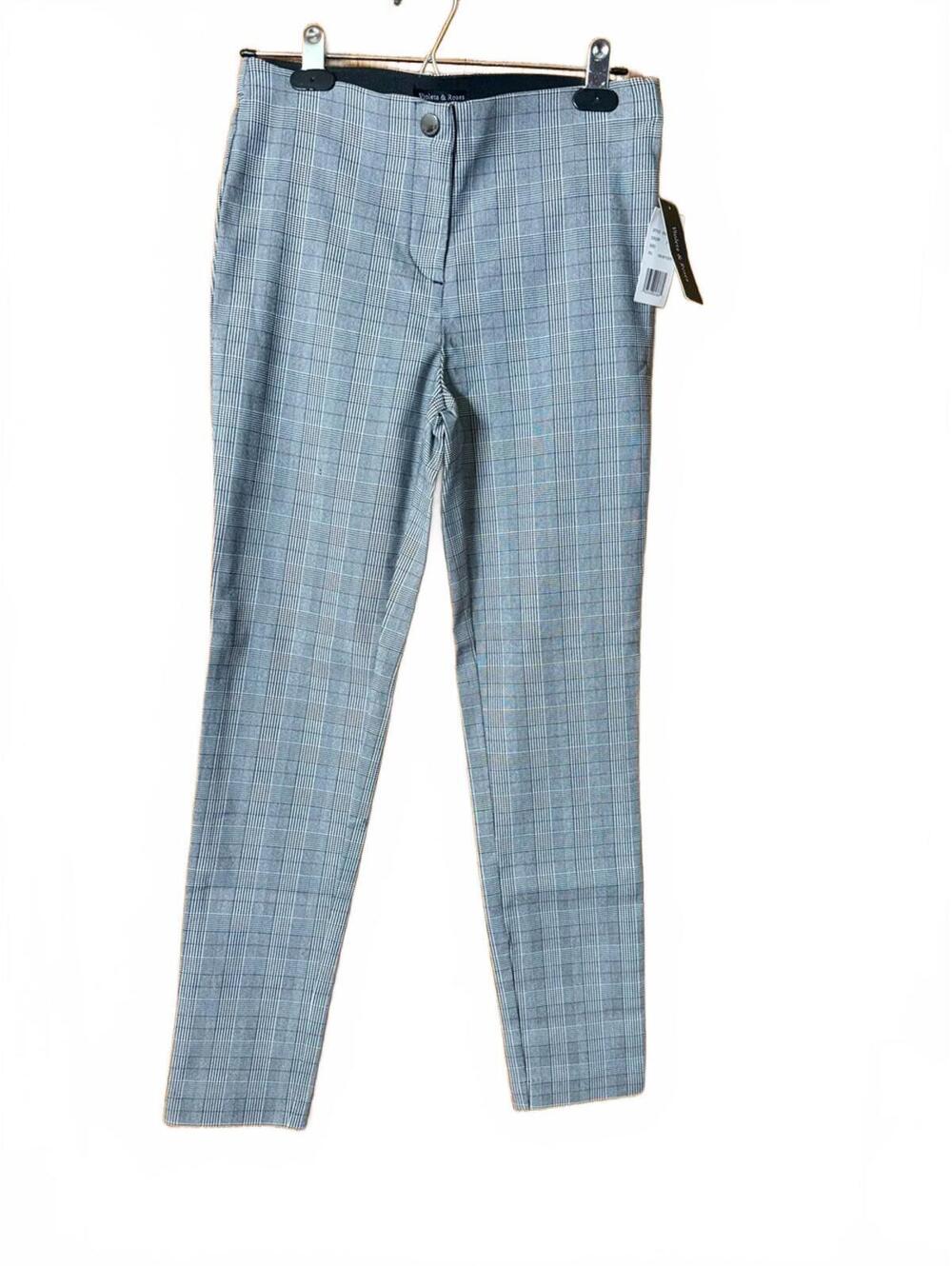Violets & Roses Women's Gray Plaid Cropped Ankle Pants Size 6/28